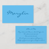 綿菓子の青で白黒 名刺 (正面/裏面)