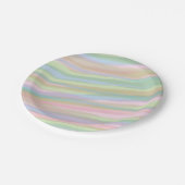 綿菓子カラーストライプの紙プレート ペーパープレート (アングル)