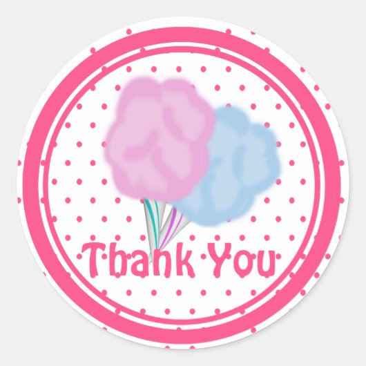 綿菓子ドット ラウンドシール (正面)