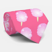 綿菓子-ピンクのタイ ネクタイ (ロール)