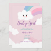 綿菓子 ベビーシャワーの招待状 招待状 (正面/裏面)