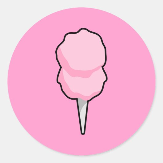 綿菓子 ラウンドシール (正面)