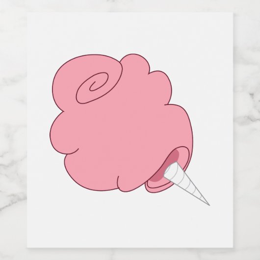 綿菓子 ワインラベル (シングルラベル)