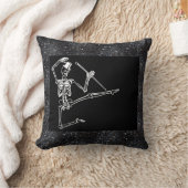 綿装飾用クッション、16インチx 16インチ踊りスケルトン クッション (ブランケット)