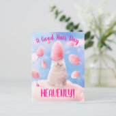 綿飴の毛の猫 インビテーションポストカード (スタンド正面)