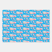 綿飴の毛の猫 ラッピングペーパーシート (正面3)