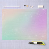 綿飴色の星がかわいい虹を輝かせる  薄葉紙 (クラフト)