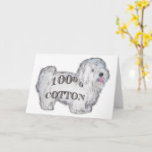 綿100% カード (黄色い花)