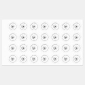 綿100%ヴィンテージ花事業ラベル ラベル (シート)