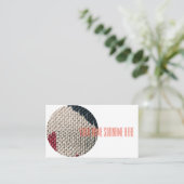 綿Flax表面材テクスチャビジネスカード 名刺 (スタンド正面)