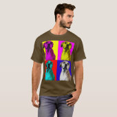 綿tシャツポップ・アートのの芸術犬 tシャツ (正面フル)