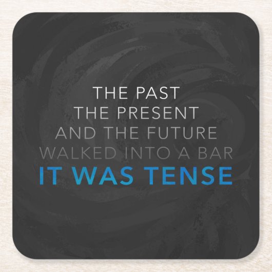 緊張した スクエアペーパーコースター (正面)