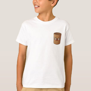 緊張して汗をかく少年 コーヒーカップ キッズ Tシャツ