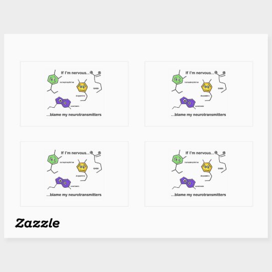 緊張もししてる… 長方形シール (シート)