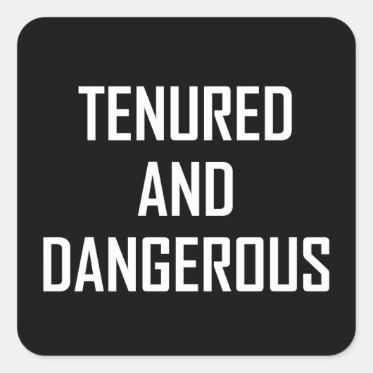 緊張危険先生 おもしろい スクエアシール (正面)