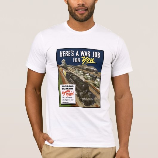 緊急に必要とされる鉄道労働者 Tシャツ (正面)