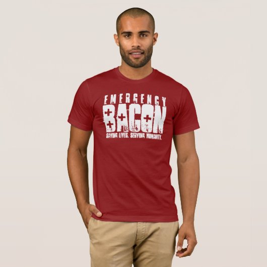緊急のベーコン Tシャツ (正面フル)