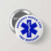 緊急の医療の最初応答機 缶バッジ (正面&裏面)