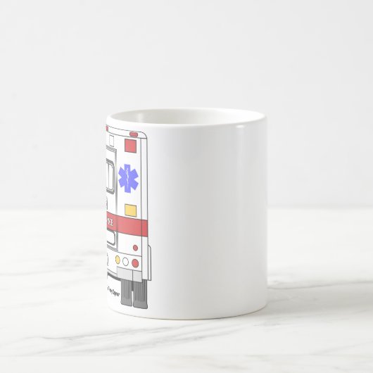 緊急の医療サービスの救急車(EMS) -マグ コーヒーマグカップ (中央)