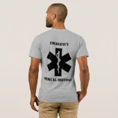 緊急の医療サービス Tシャツ (裏面フル)