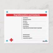 緊急の場合の犬のクレートのカード:ドバーマン ポストカード (裏面)