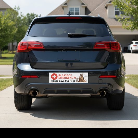 緊急の場合救はペットのシール バンパーステッカー