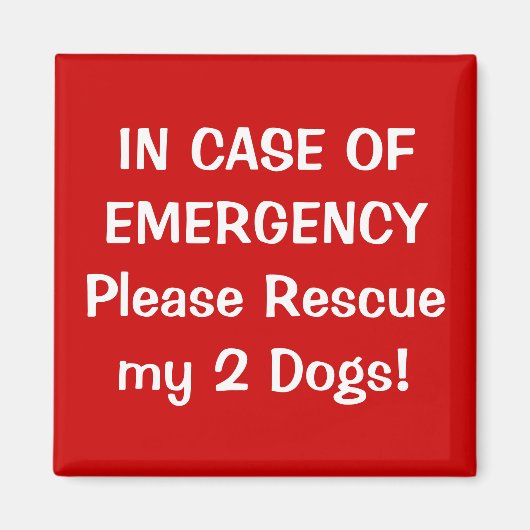 緊急の場合 マグネット (正面)