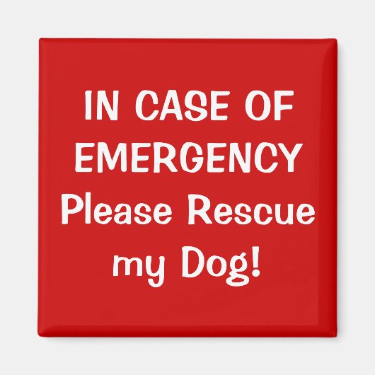 緊急の場合 マグネット (正面)