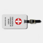 緊急の場合 |個人用医療情報 ラゲッジタグ (正面横)