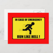 緊急の場合…走地獄のように ポストカード (正面/裏面)