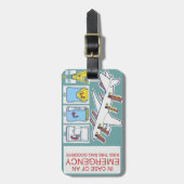 緊急の安全カード航空会社 ラゲッジタグ (正面縦)