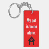 緊急の接触ペットキーホルダー キーホルダー (正面左)