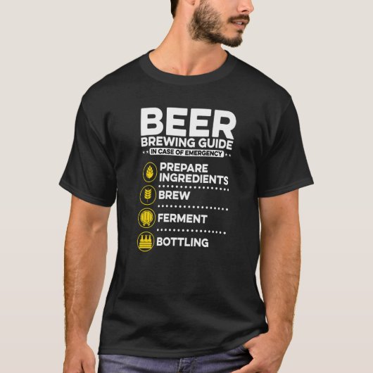 緊急の自家醸造の場合のビール醸造ガイド Tシャツ (正面)