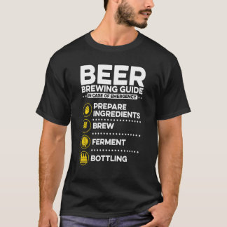 緊急の自家醸造の場合のビール醸造ガイド Tシャツ