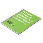 緊急の螺線形ノートを知りなさいので ノートブック (左側)