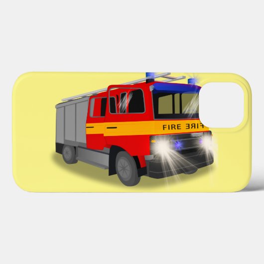 緊急クール消防車の漫画デザイン子供へ Case-Mate iPhoneケース (裏面 (横))