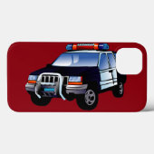 緊急クール警察車の漫画デザイン子供へ Case-Mate iPhoneケース (裏面 (横))
