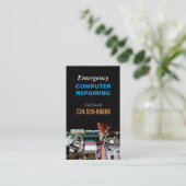 緊急コンピュータ修復メンテナンスPCマスター 名刺 (スタンド正面)