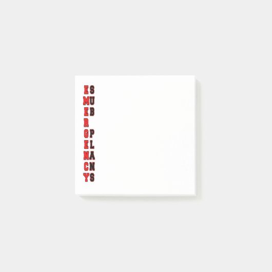 緊急サブプラン ポストイット (正面)