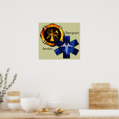 緊急サービス ポスター (キッチン)