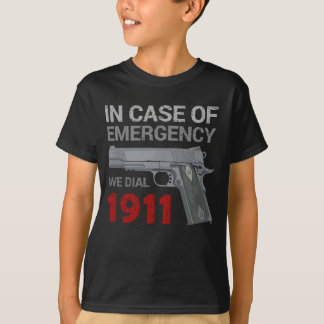 緊急ダイヤルの場合1911 Pro Gun 2ndの修正 Tシャツ