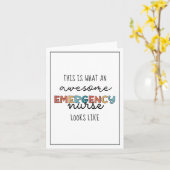 緊急ナースおもしろいER素晴らしナースギフト カード (黄色い花)