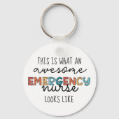 緊急ナースおもしろいER素晴らしナースギフト キーホルダー (正面)