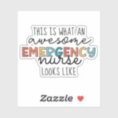 緊急ナースおもしろいER素晴らしナースギフト シール (シート)