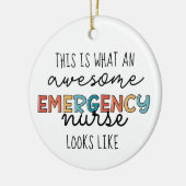 緊急ナースおもしろいER素晴らしナースギフト セラミックオーナメント (左)