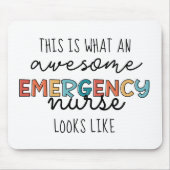 緊急ナースおもしろいER素晴らしナースギフト マウスパッド (正面)