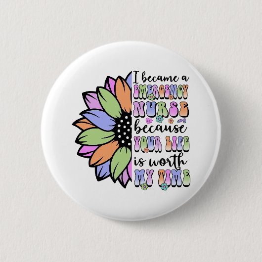 緊急ナースになった 缶バッジ (正面)