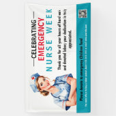 緊急ナース週間は年1回のバナー 横断幕 (縦)