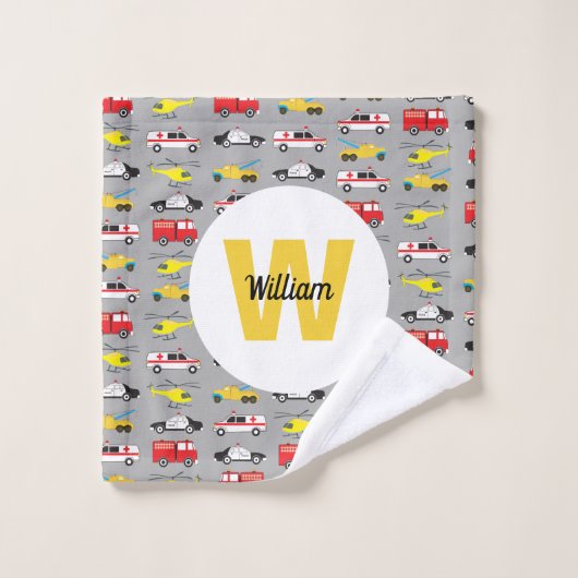 緊急パーソナライズされた車両輸送 バスタオルセット (ウォッシュタオル)