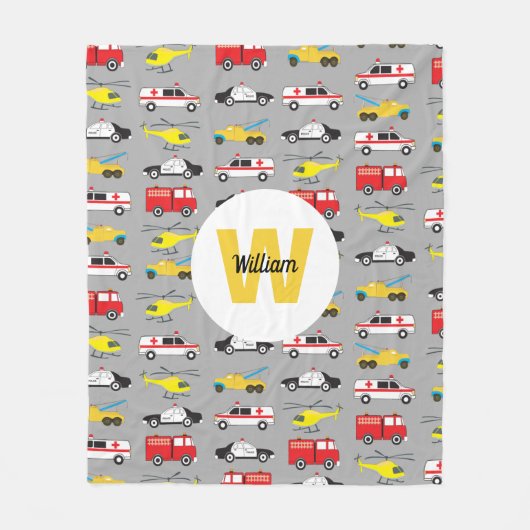緊急パーソナライズされた車両輸送 フリースブランケット (正面)